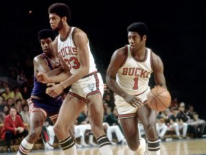 No. 1 pick, Lew Alcindor (33), here with Oscar Robertson (1) brought Milwaukee its only title in 1970-71.