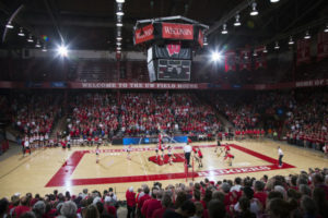 In front of 5,313 fans at the UW Field House against Indiana State. PHOTO: David Stluka