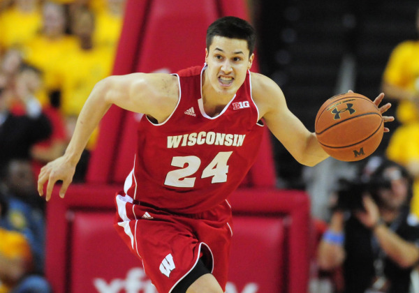 Wisconsin guard Bronson Koenig (24) brings the ball up court in the first half against Maryland at Xfinity Center. PHOTO: Evan Habeeb-USA TODAY