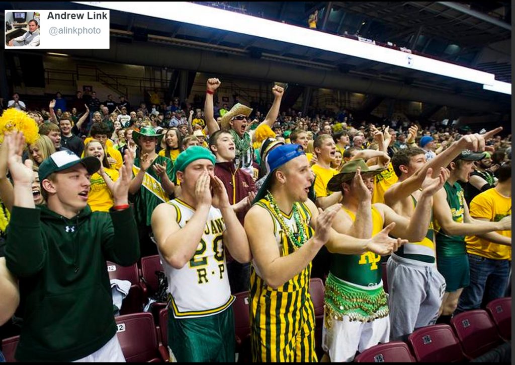 Rushford-Peterson's crowd at the Minnesota state tournament. PHOTO: Andrew Link/@alinkphoto on Twitter